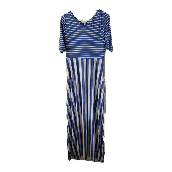 Matilda Jane Dresses & Skirts - Matilda Jane Womens Small Striped Blue Road Ahead MAXI Dress Spring Picnic